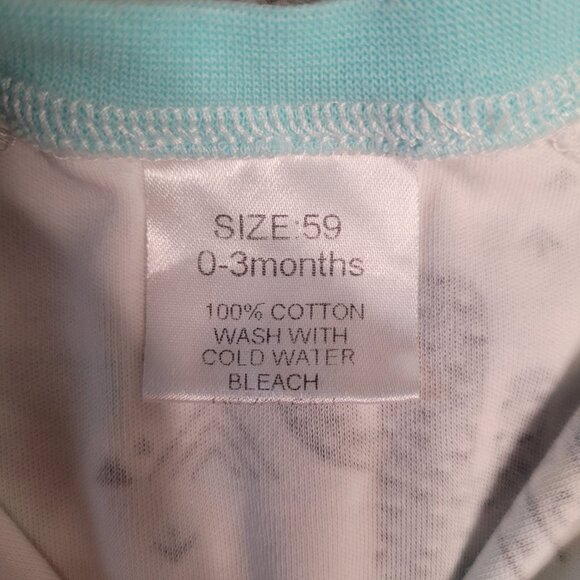 Like New! 100% Cotton Footed Sleeper- Size 0-3 Months - Picture 3 of 3
